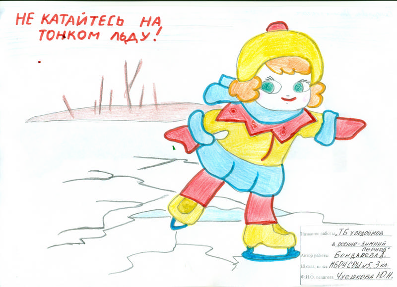 Картинки для детей осторожно тонкий лед весной