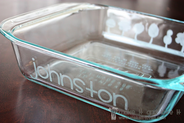 Etched glass dishes