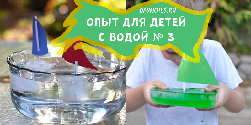 эксперименты с водой для детей