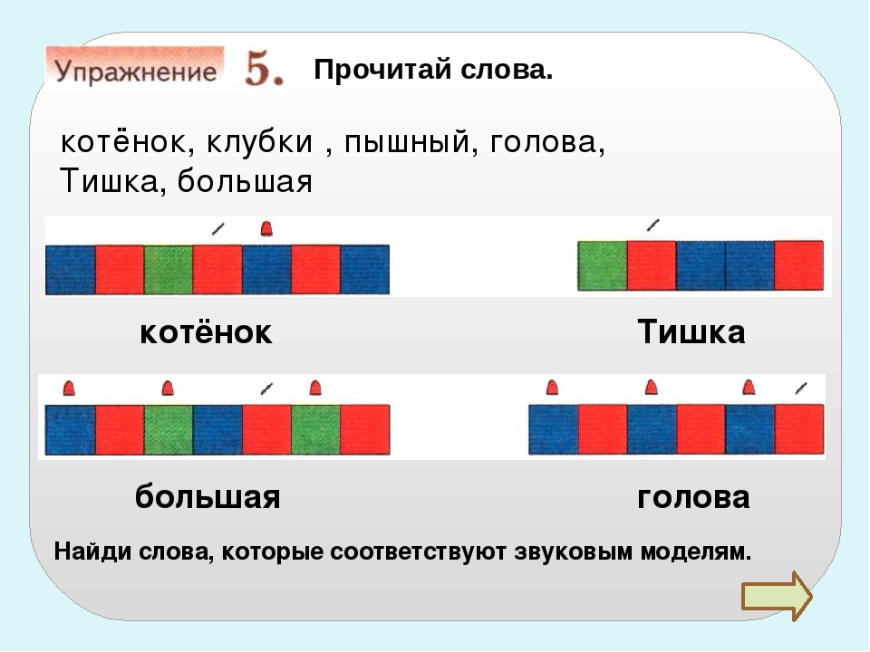 Схема слова день 1 класс