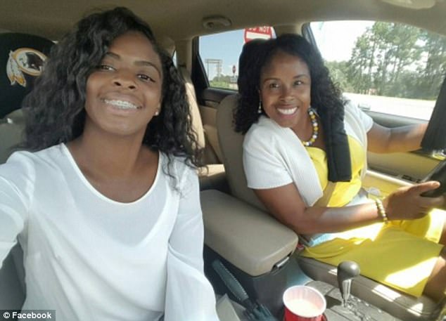 Williams (right) is accused of snatching Mobley, now 19, (left) from a Florida hospital in 1998 when she was just eight hours old and posing as her biological mother for the girl