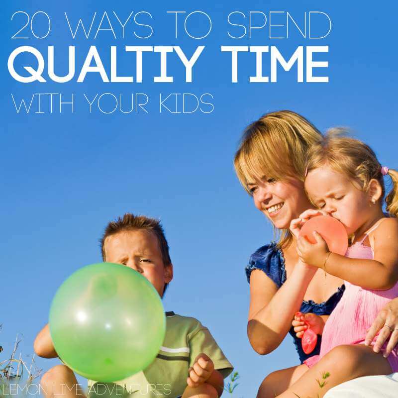 Wow, this is a really awesome list of creative ways to find quality time with your kids!