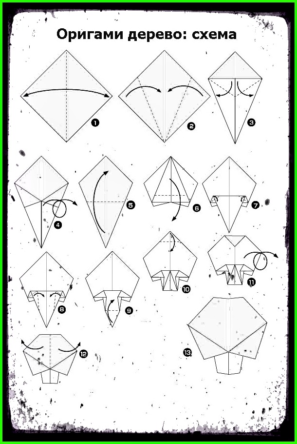Образцы оригами со схемами для детей